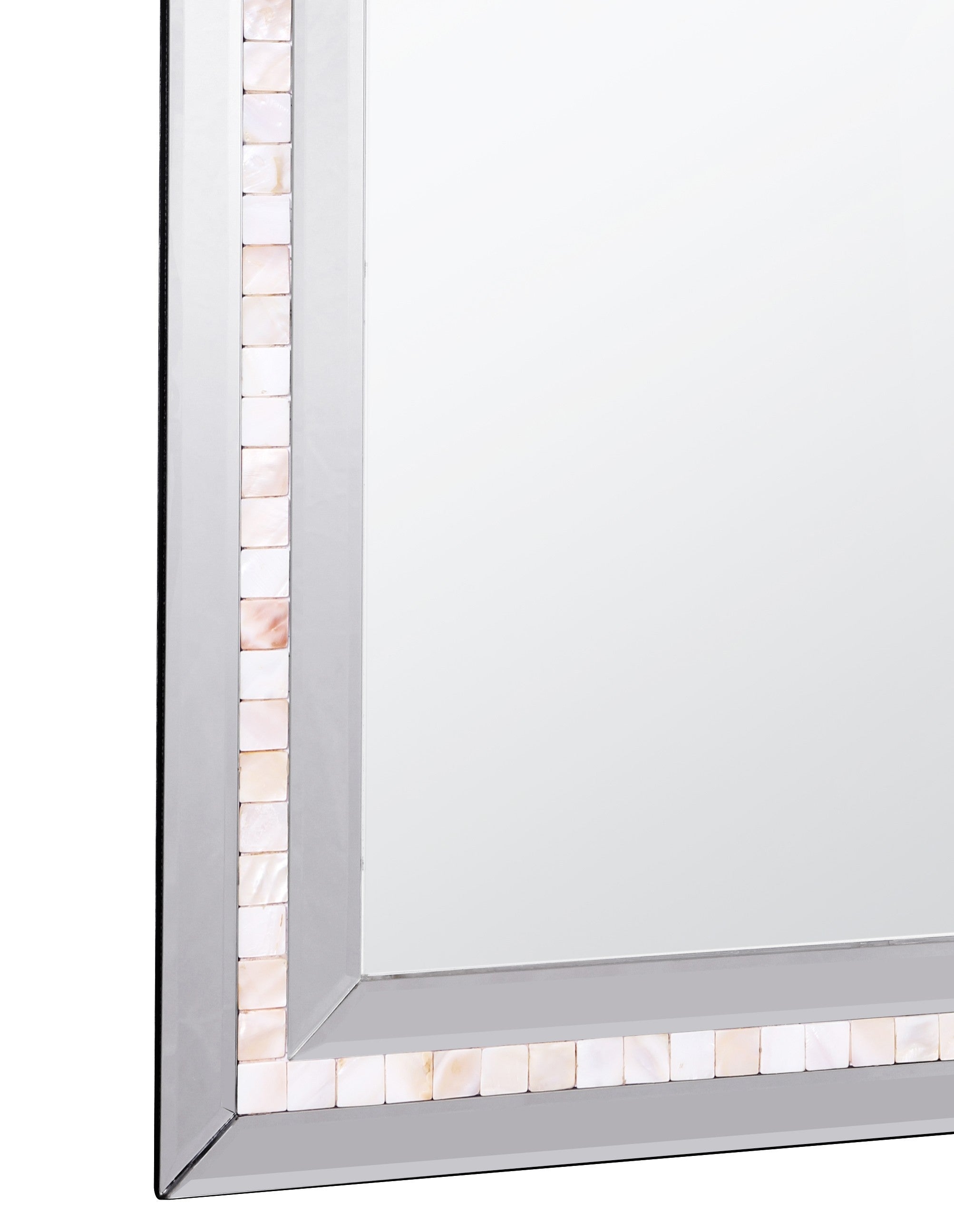 36" Silver Glass Framed Accent Mirror