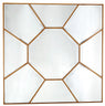 35" Gold Square Metal Framed Accent Mirror