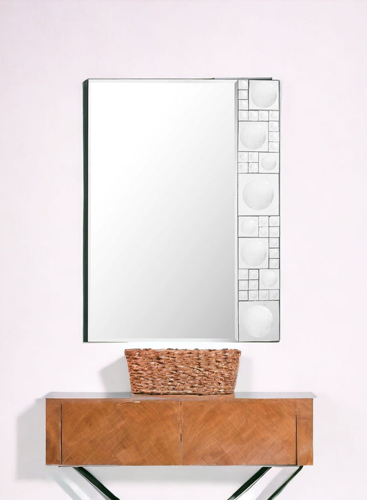 38" Clear Glass Framed Accent Mirror - Homeroots