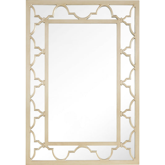 44" Champagne Metal Framed Accent Mirror - Homeroots