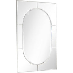 48" Silver Metal Framed Accent Mirror