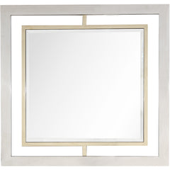 32" Gold Square Framed Accent Mirror