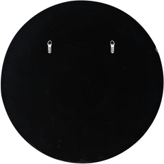 32" Black Round Framed Accent Mirror