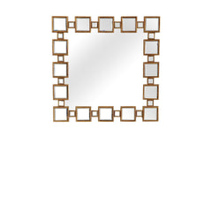 32" Gold Square Framed Accent Mirror