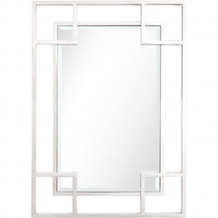 42" Silver Metal Framed Accent Mirror