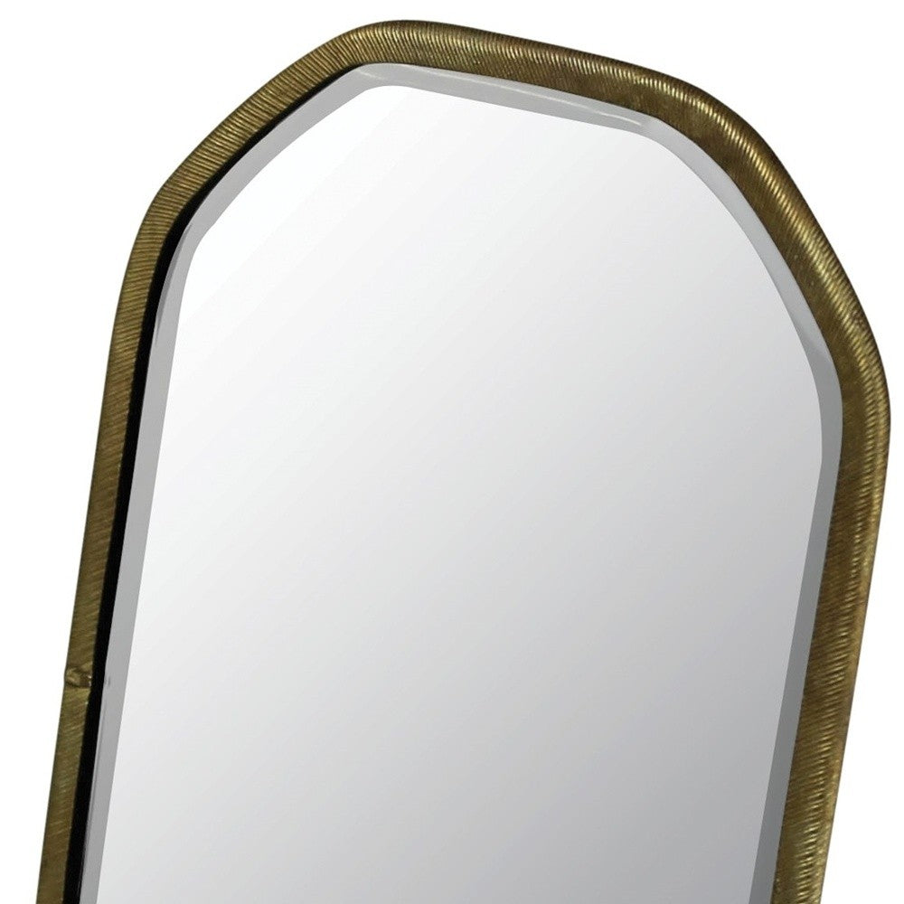 Gold Metal Octagonal Vanity Mirror