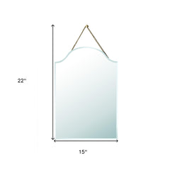 22" Gold Irregular Unframed Accent Mirror