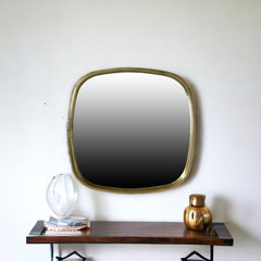 27" Brass Abstract Accent Mirror - Homeroots