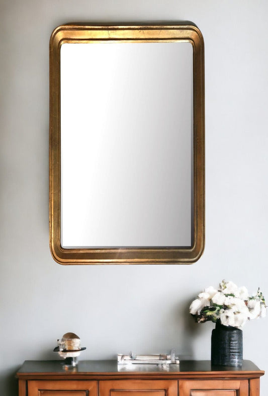 64" Gold Framed Accent Mirror - Homeroots