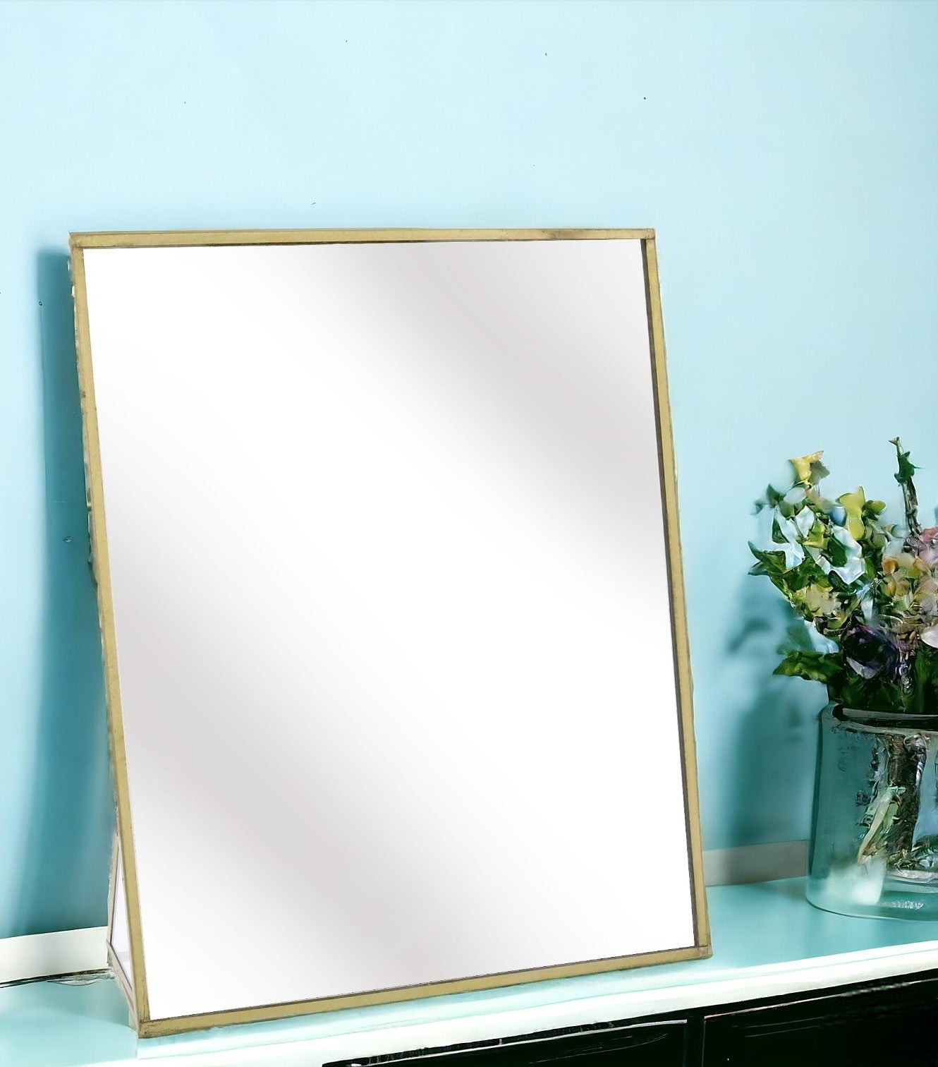 10" Gold Framed Makeup Shaving Tabletop Mirror