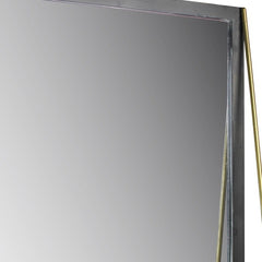 Black Metal Mirror with Shelf