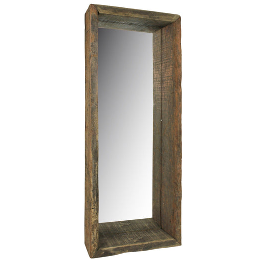 Petite Wooden Mirrored Shelf - Homeroots