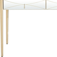 48" Champagne Mirrored Glass Console Table