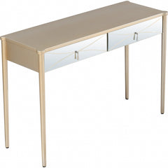 48" Champagne Mirrored Glass Console Table