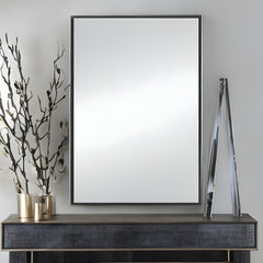 Black Aluminum Wall Mirror