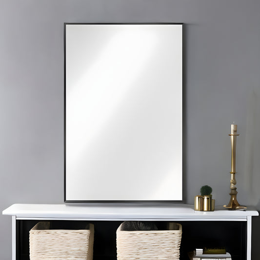 Black Rectangular Wall Mirror