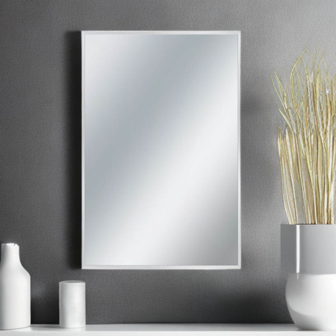 Silver Rectangular Wall Mirror