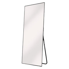 59" Black Metal Framed Full Length Mirror - Homeroots