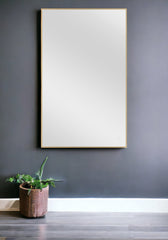 51" Gold Metal Framed Full Length Hanging Mirror - Homeroots