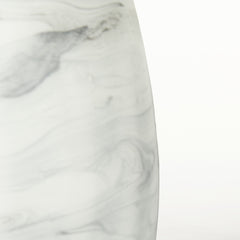 8" Gray and Cream Marble Design Glass Vase