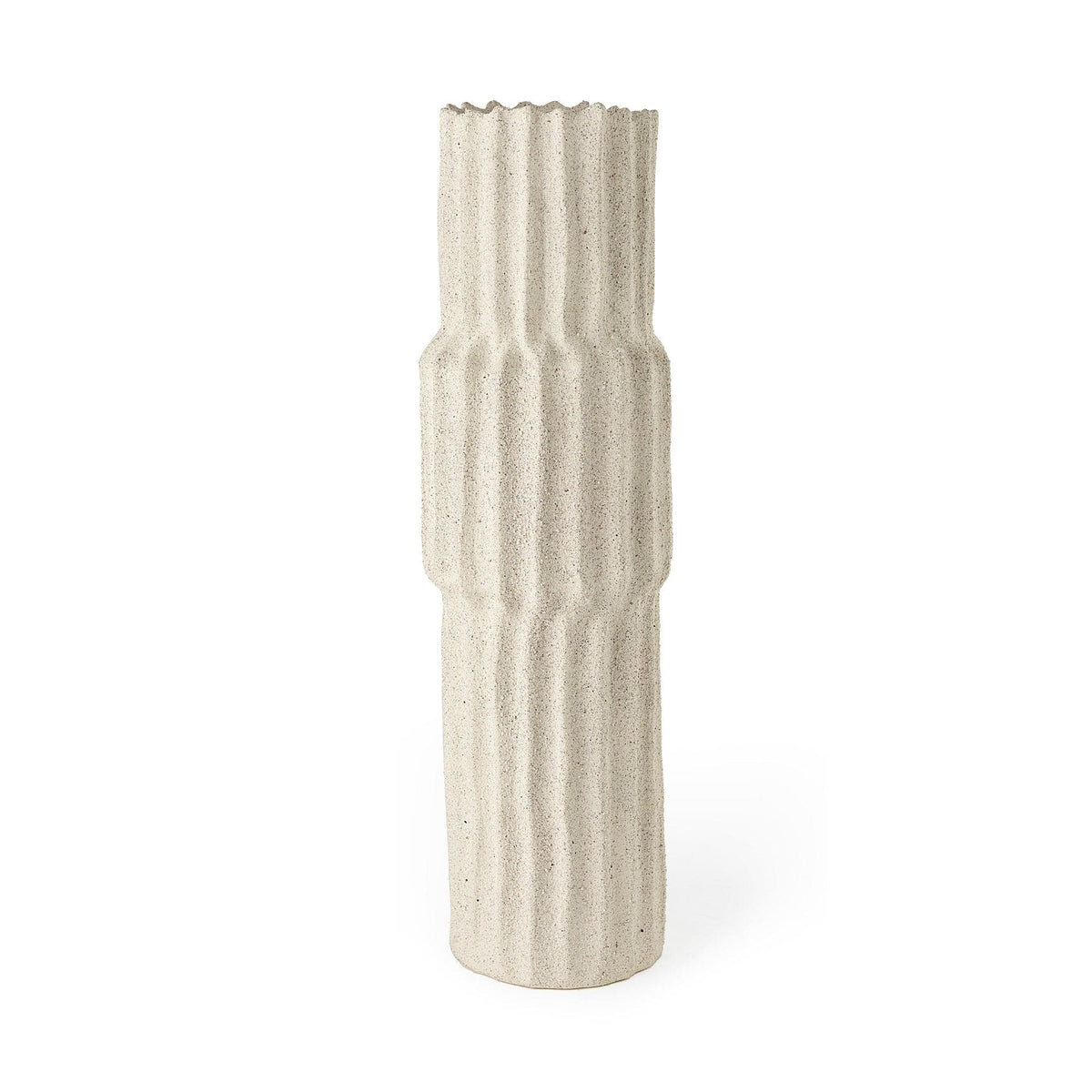 23" Jumbo Organic Textured Sand Vase - Homeroots