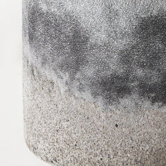 6" Black Brown and Gray Ombre Textured Ceramic Vase