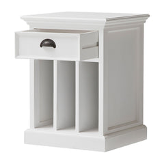 Classic White Nightstand With Dividers