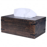 Dark Brown Mango Wood Rectangular Tissue Holder