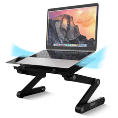 Black Folding Laptop Desk or Laptop Stand with Mousepad