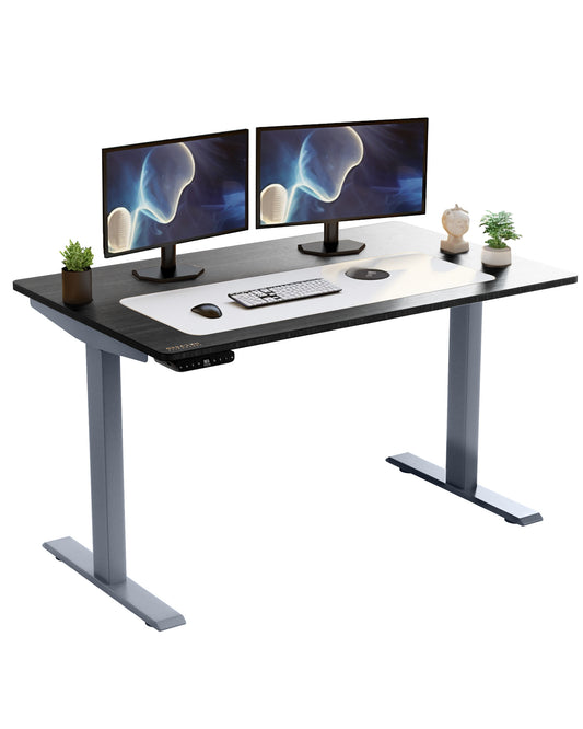 Premier 52" Silver Dual Motor Electric Office Adjustable Standing Desk