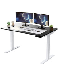 Premier 52" White Dual Motor Electric Office Adjustable Standing Desk