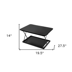 20" Adjustable Black Stainless Steel Standing Desk Converter