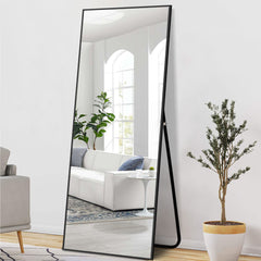 Narrow Minimal Black Wall Mirror