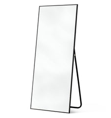 71" Black Metal Framed Standing Mirror