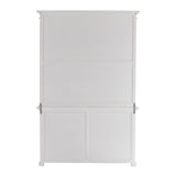 57" White Solid Wood Frame Dining Hutch With Twelve Shelves And Two Drawers - Homeroots