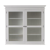 57" White Solid Wood Frame Dining Hutch With Twelve Shelves And Two Drawers - Homeroots