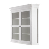 57" White Solid Wood Frame Dining Hutch With Twelve Shelves And Two Drawers - Homeroots