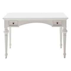 47" White Solid Wood Secretary Desk With Two Drawers