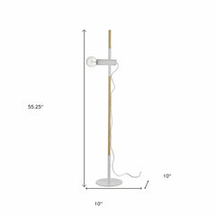 55" Natural Reading Floor Lamp - Homeroots