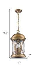 Lincoln 4-Light Antique Brass Hanging Light