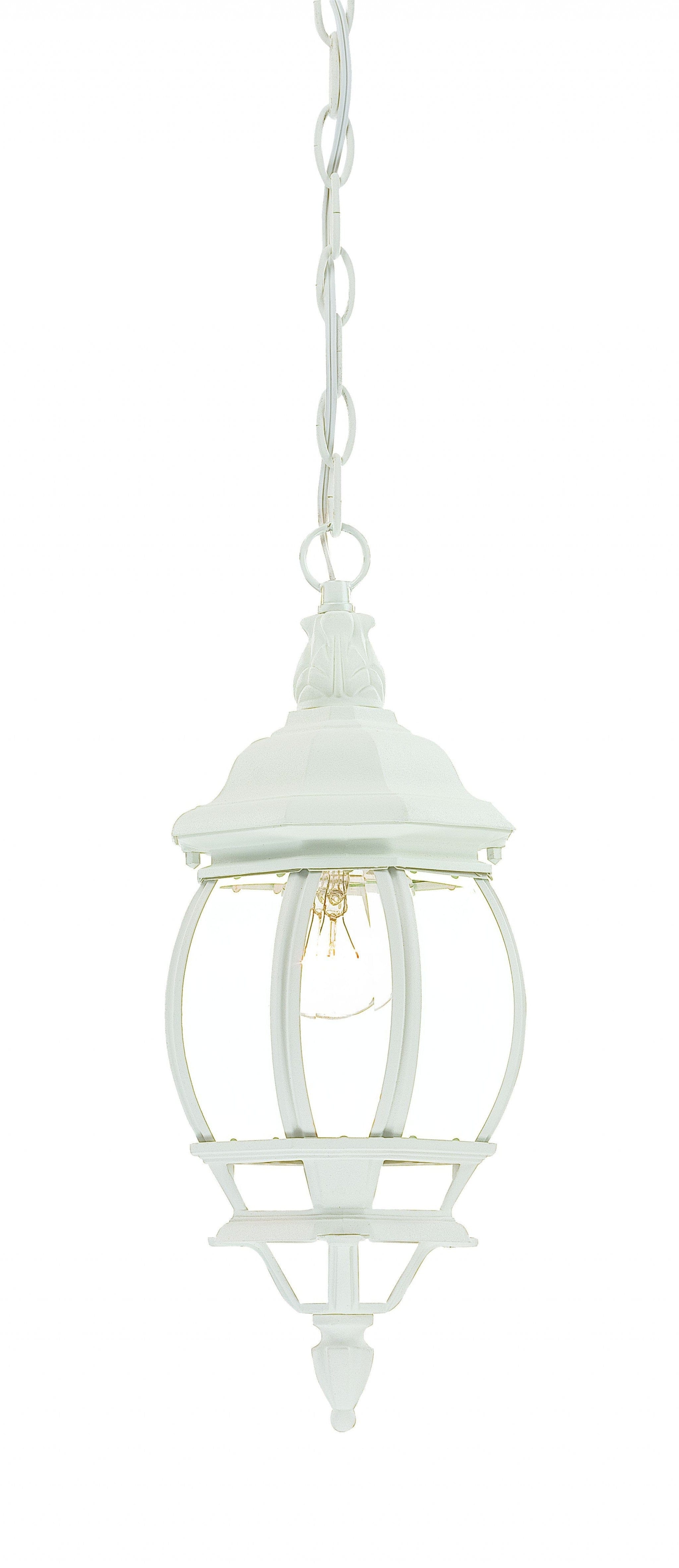 White Glass Globe Hanging Light