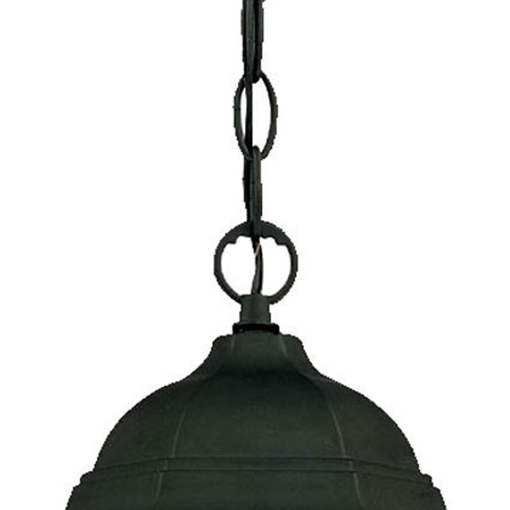 Matte Black Glass Lantern Hanging Light