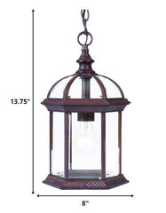 Dark Brown Cage Hanging Light