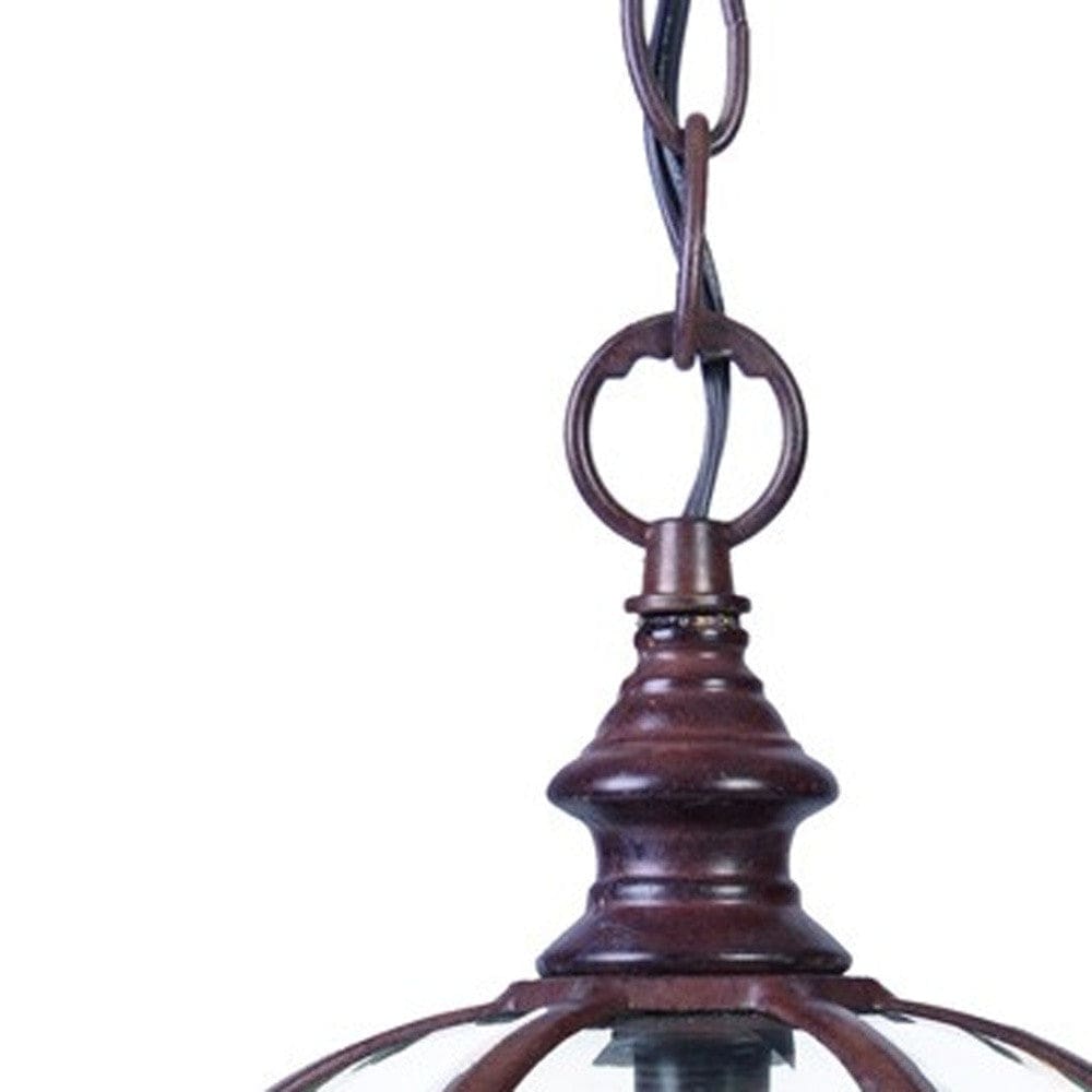 Dark Brown Cage Hanging Light - Homeroots