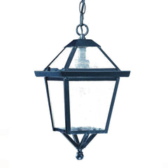 Matte Black Hanging Lantern Light