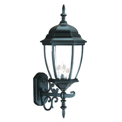 Matte Black Ornamental Lantern Wall Light