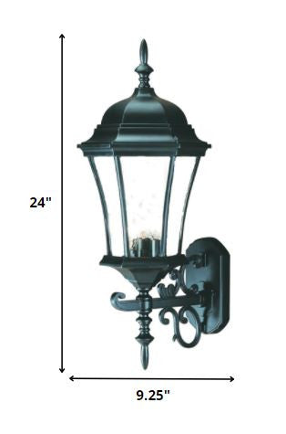 Matte Black Ornamental Carousel Lantern Wall Light