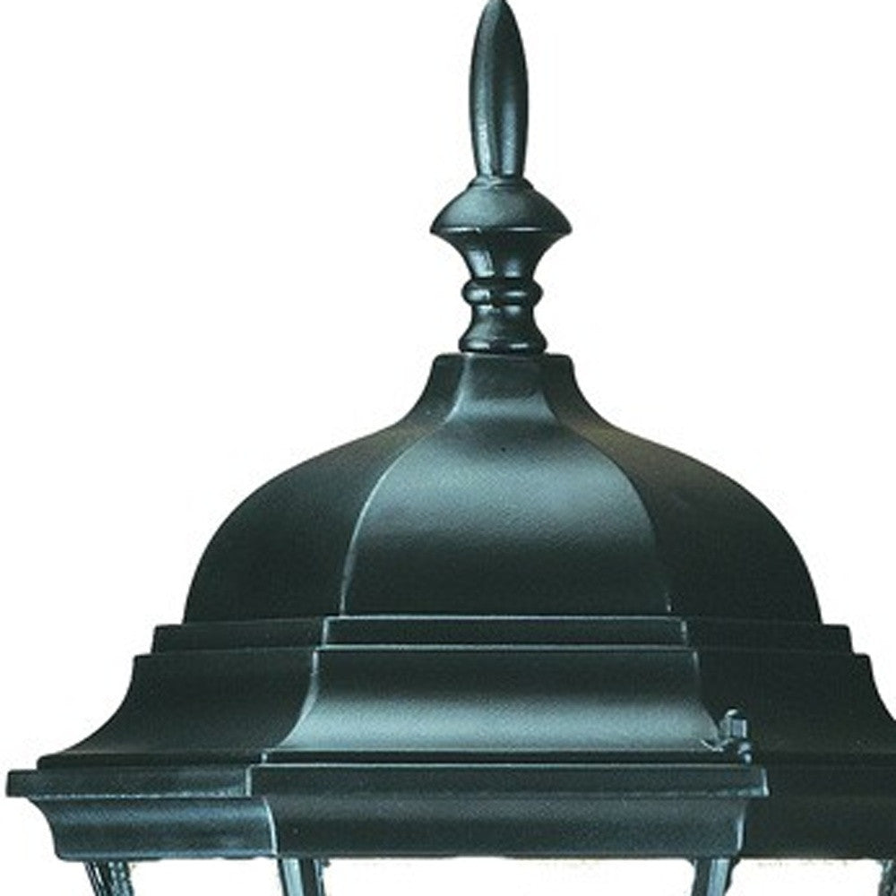 Matte Black Ornamental Carousel Lantern Wall Light