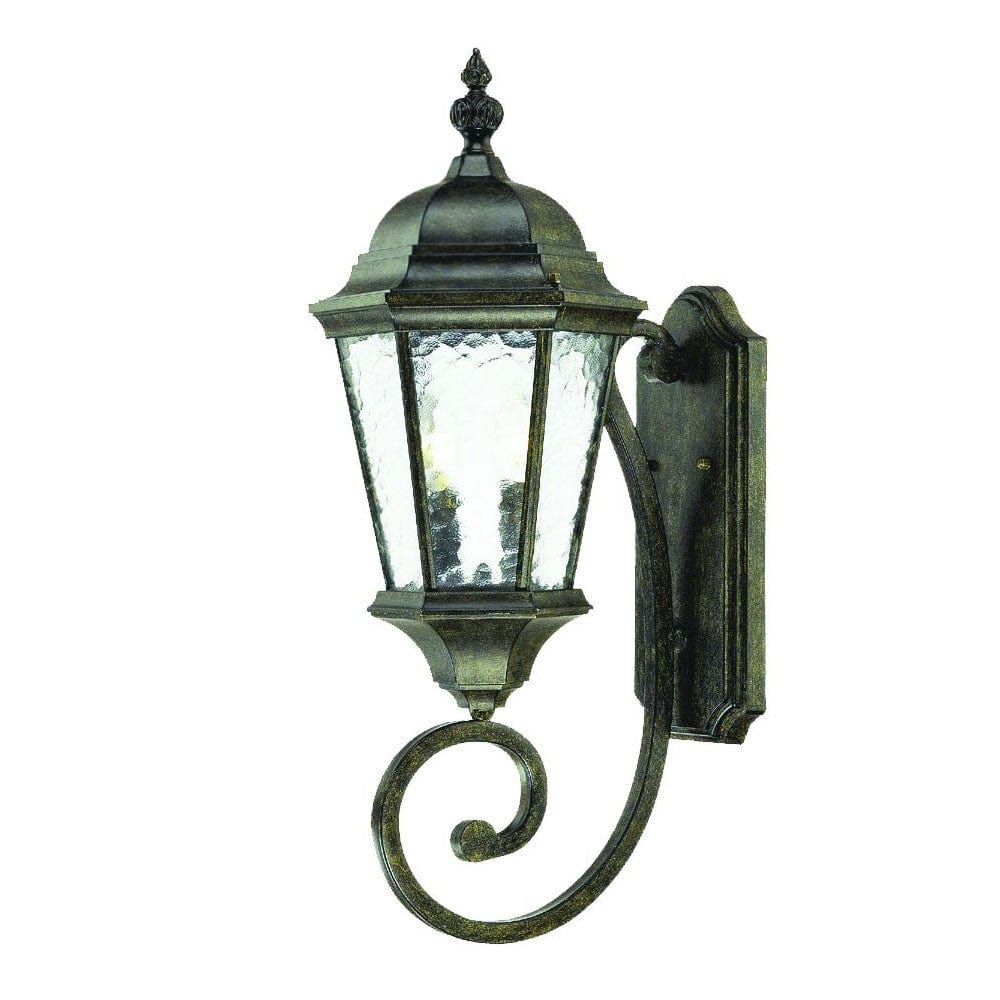 Two Light Antique Black Carousel Lantern Wall Light - Homeroots