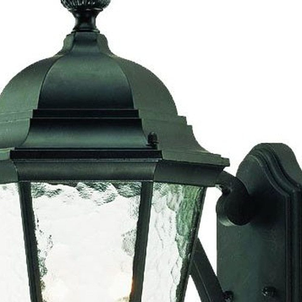 Two Light Matte Black Carousel Lantern Wall Light - Homeroots